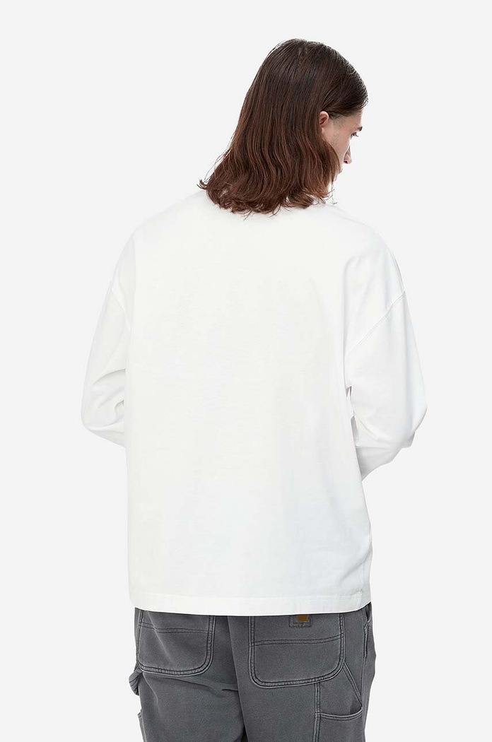 Clothing Carhartt WIP cotton longsleeve top Link Script I031372 white
