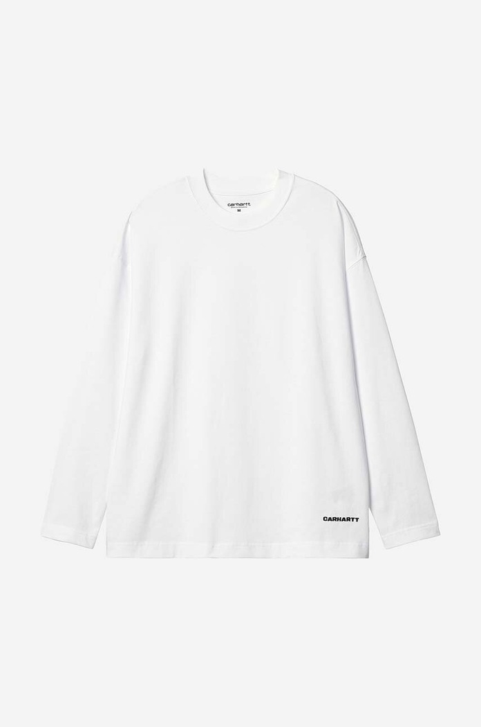 Carhartt WIP cotton longsleeve top Link Script white I031372