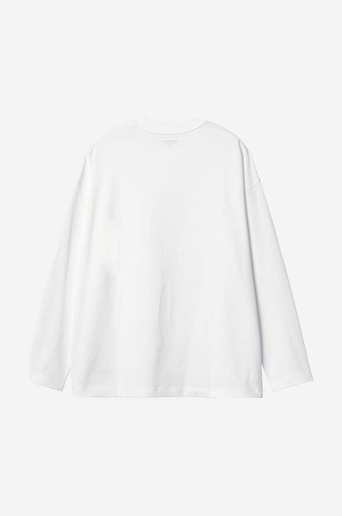 Carhartt WIP cotton longsleeve top Link Script I031372 white