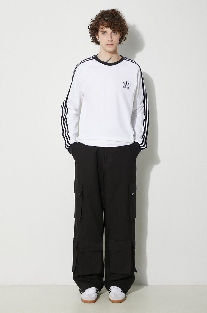 adidas Originals longsleeve bawełniany bawełna biały IA4879