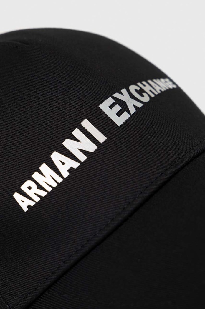 Akcesoria Armani Exchange czapka z daszkiem bawełniana 944201.3R100 czarny