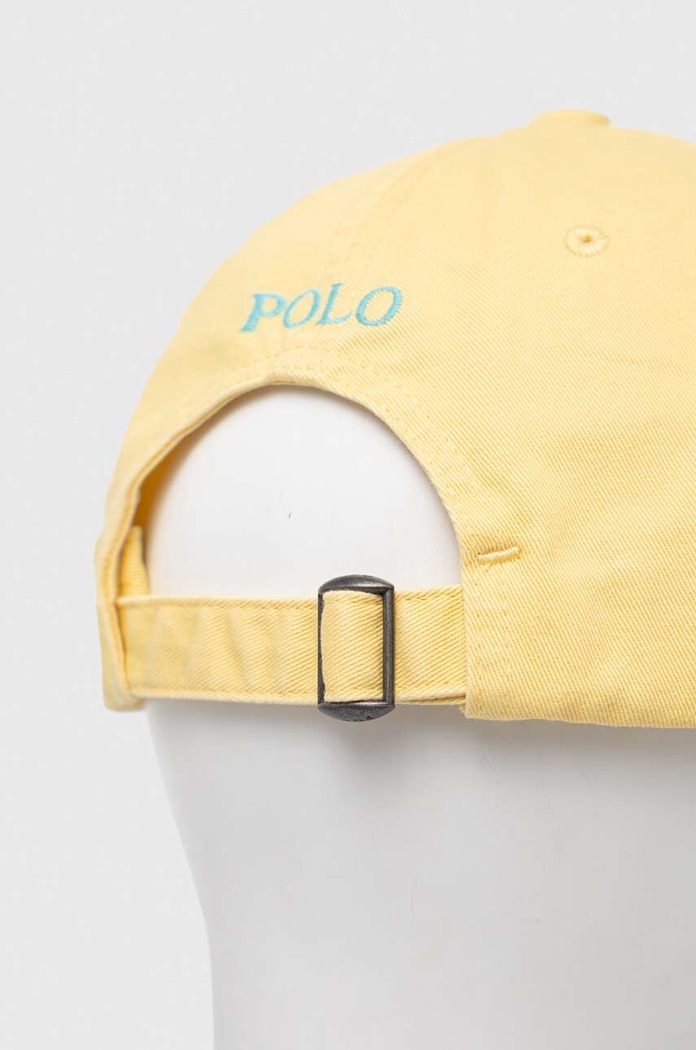 Akcesoria Polo Ralph Lauren czapka bejsbolówka damska bawełniana 211912843 żółty