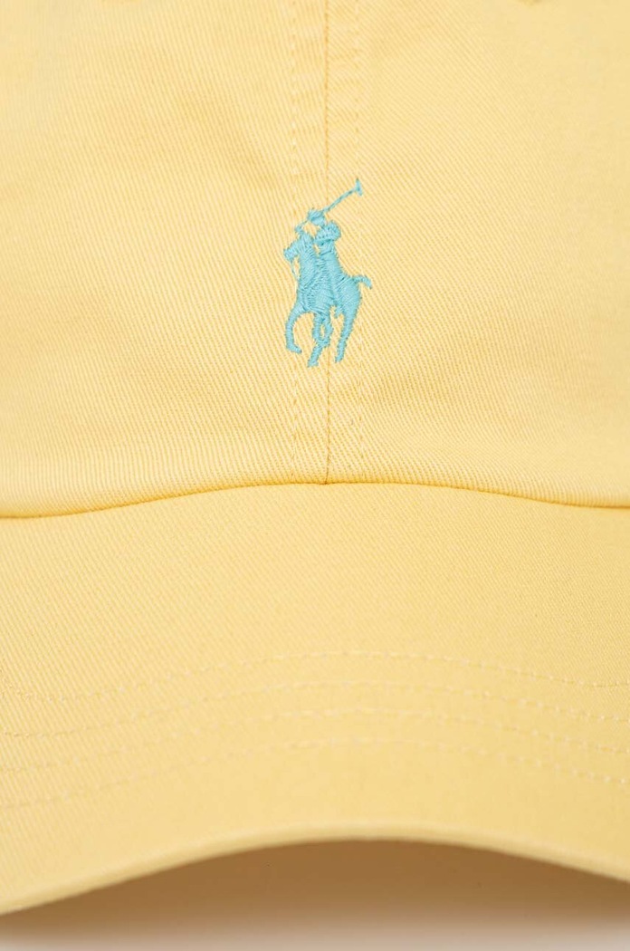 Polo Ralph Lauren czapka bejsbolówka damska bawełniana żółty 211912843