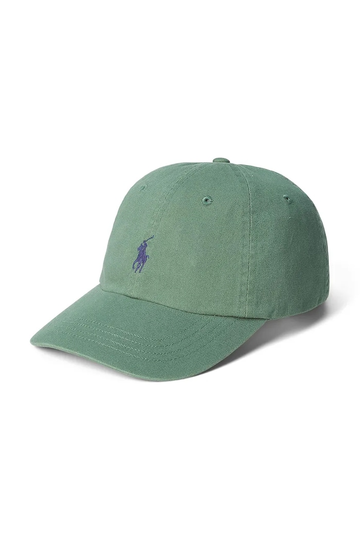 Polo Ralph Lauren bejzbalová čiapka dámska bavlnená bavlna zelená 211912843