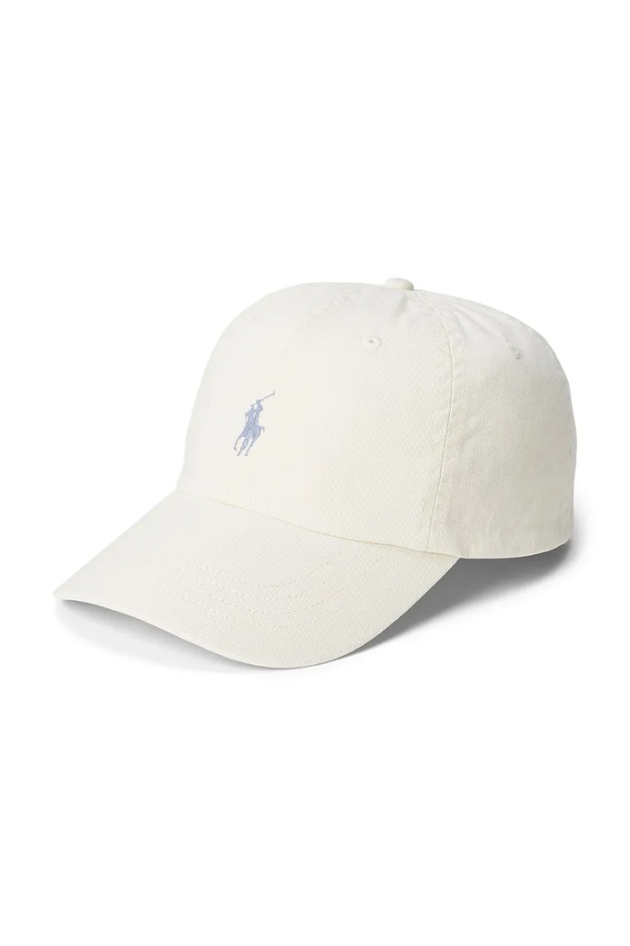 Polo Ralph Lauren czapka bejsbolówka damska bawełniana bawełna beżowy 211912843