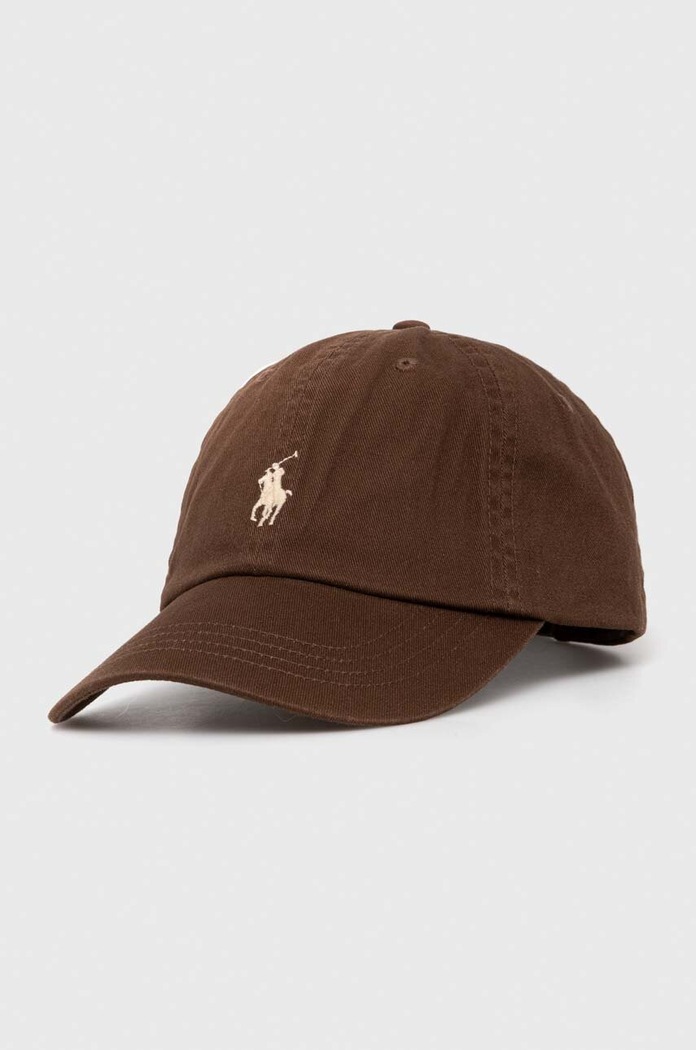 Polo Ralph Lauren bejzbalová čiapka dámska bavlnená bavlna hnedá 211912843