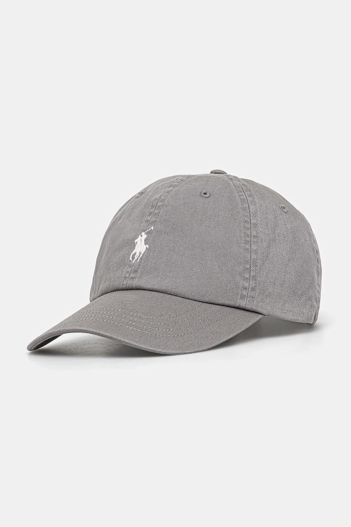 Polo Ralph Lauren bejzbalová čiapka dámska bavlnená bavlna sivá 211912843