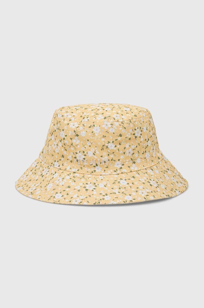 Pepe Jeans cappello a doppia faccia in cotone per bambini semplice giallo PG040234