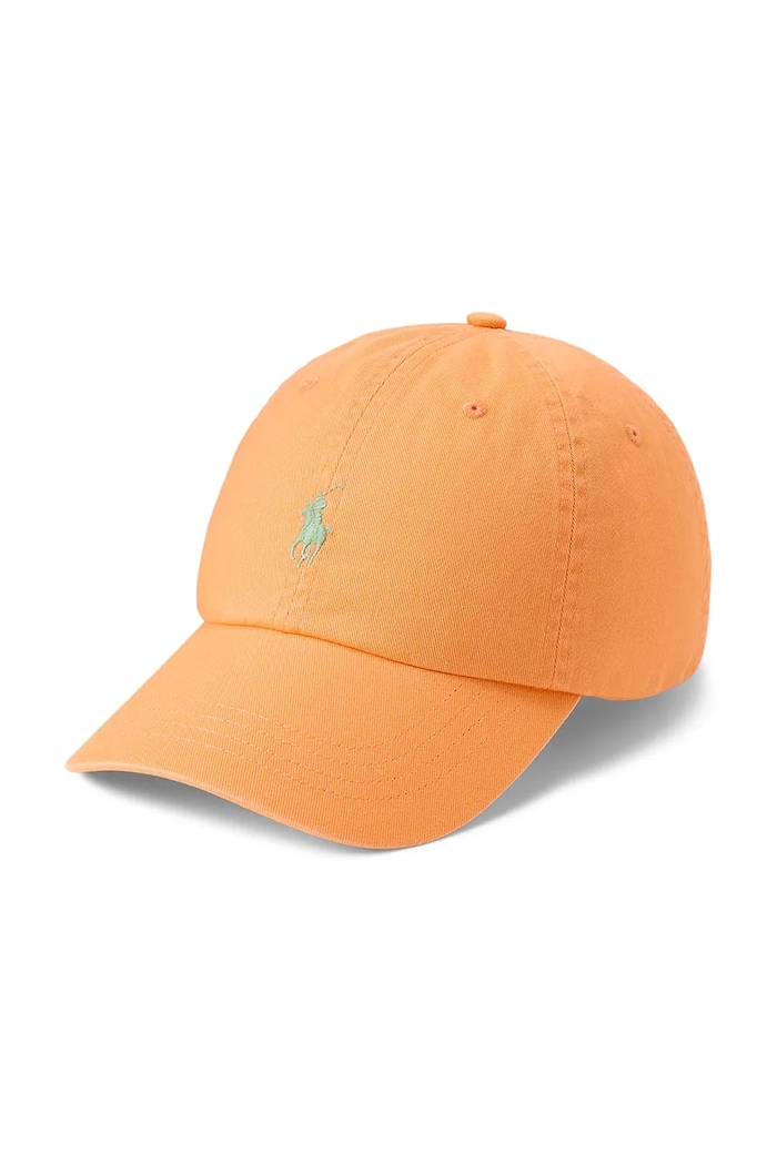 Polo Ralph Lauren czapka z daszkiem męska bawełniana bawełna pomarańczowy 710667709