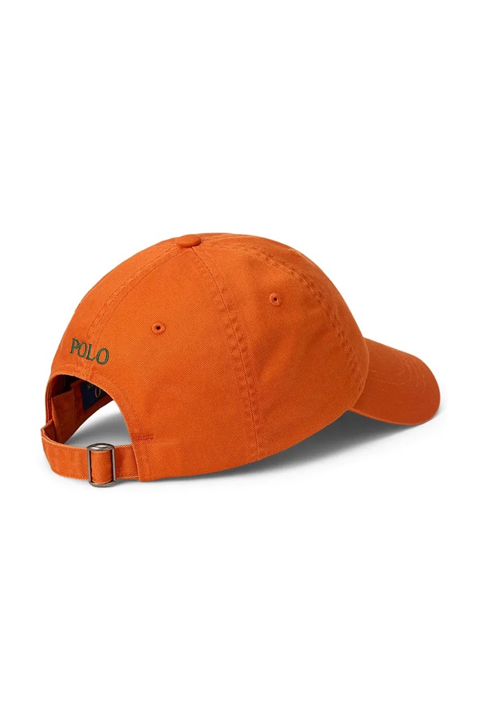 Polo Ralph Lauren Czapka z daszkiem bawełniana męska 710667709 pomarańczowy SS26