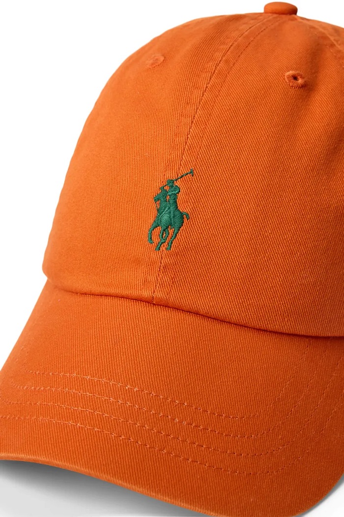 Akcesoria Polo Ralph Lauren Czapka z daszkiem bawełniana męska 710667709 pomarańczowy