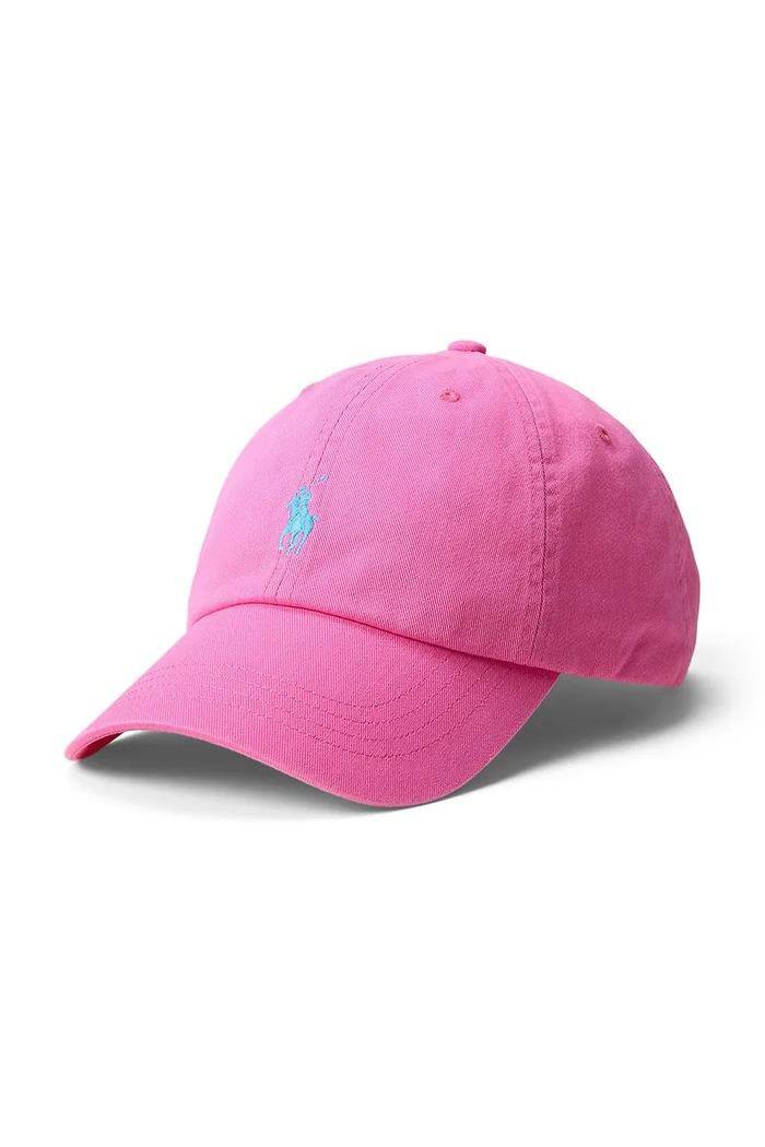 Polo Ralph Lauren czapka z daszkiem męska bawełniana aplikacja różowy 710667709