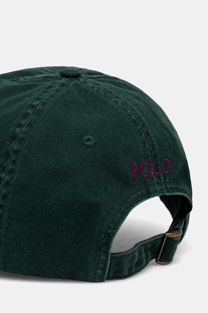 Akcesoria Polo Ralph Lauren czapka z daszkiem męska bawełniana 710667709 zielony