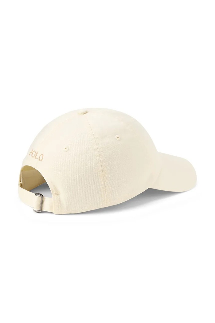 Pánska bavlnená šiltovka Polo Ralph Lauren 710667709 béžová SS26