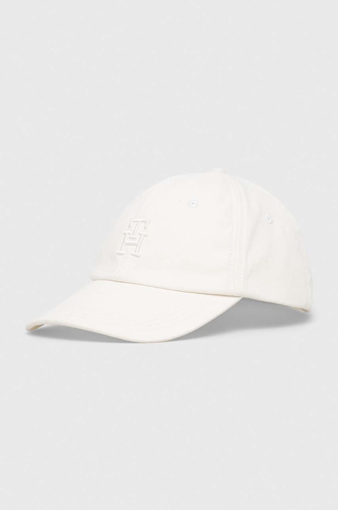 Tommy Hilfiger czapka z daszkiem bawełniana bawełna biały AM0AM10860.PPYX