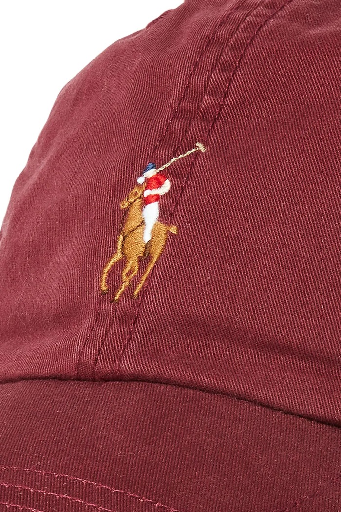 Akcesoria Polo Ralph Lauren Czapka z daszkiem z bawełną 710834737 czerwony