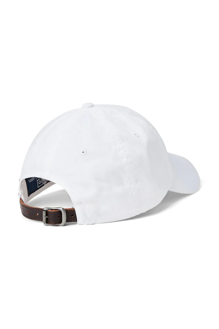 Polo Ralph Lauren șapcă de baseball din bumbac 710870465 alb AW23