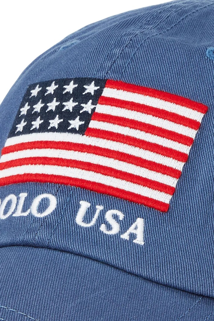 Бавовняна бейсболка Polo Ralph Lauren 710870465 блакитний