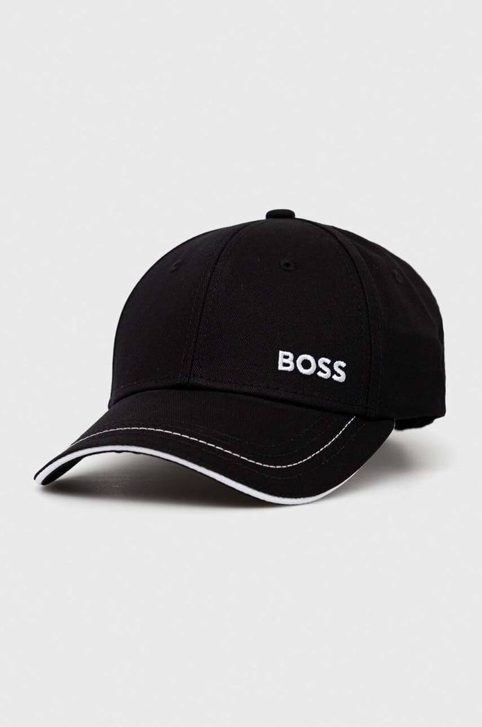 Βαμβακερό καπέλο του μπέιζμπολ BOSS BOSS GREEN San Jared-C βαμβάκι μαύρο 50492716