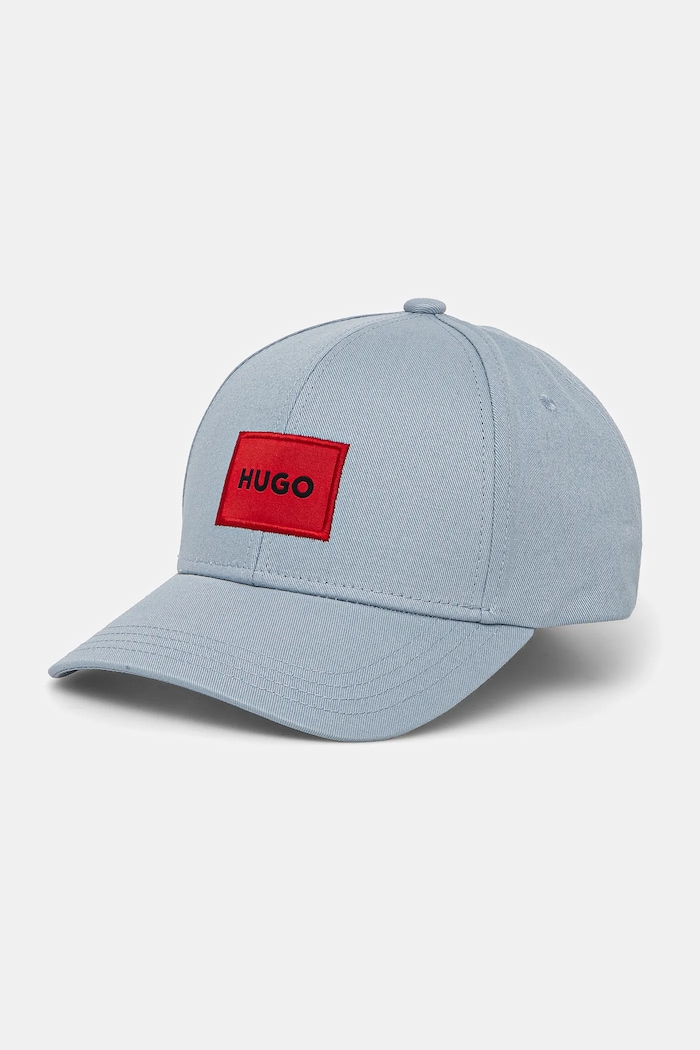 HUGO Ανδρικό βαμβακερό Men-X 581-RL απλικέ μπλε 50492745
