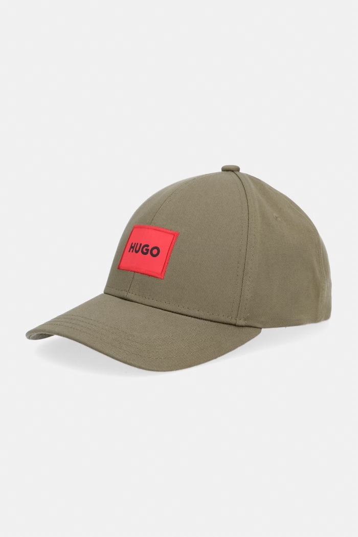 HUGO Ανδρικό βαμβακερό Men-X 581-RL απλικέ πράσινο 50492745