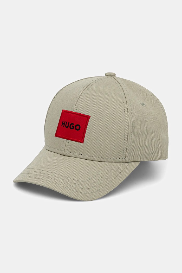 HUGO Ανδρικό βαμβακερό Men-X 581-RL απλικέ πράσινο 50492745