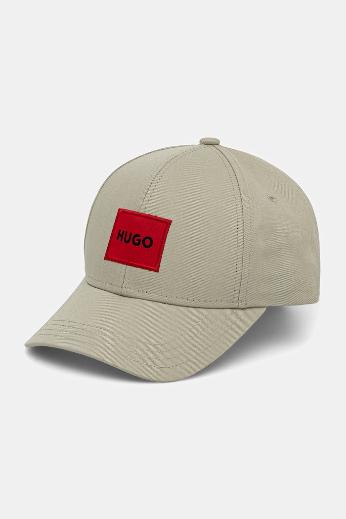 HUGO Ανδρικό βαμβακερό Men-X 581-RL απλικέ πράσινο 50492745