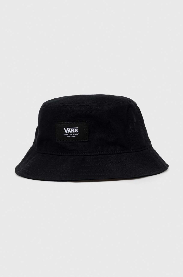Βαμβακερό καπέλο Vans απλικέ μαύρο VN0A7S96BLK1