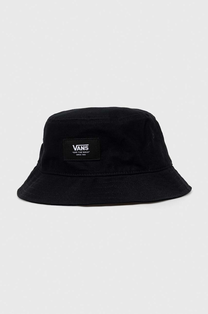 Βαμβακερό καπέλο Vans απλικέ μαύρο VN0A7S96BLK1