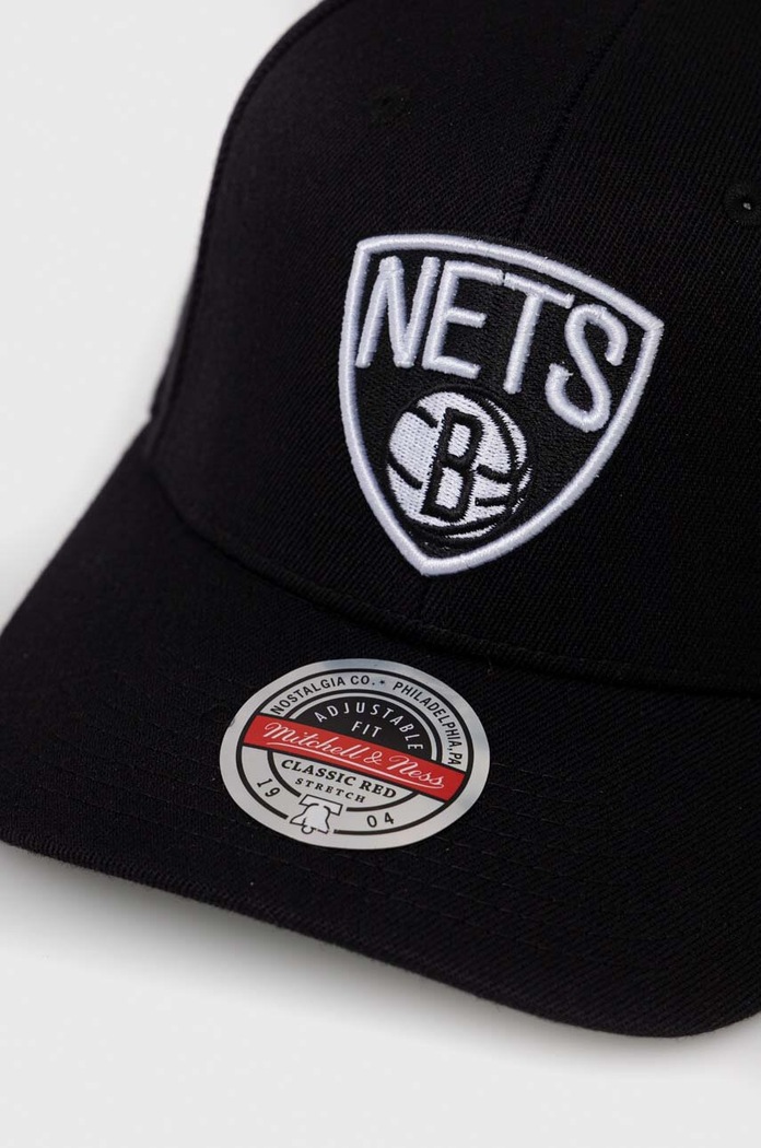Čepice s vlněnou směsí Mitchell&Ness Brooklyn Nets černá INTL102