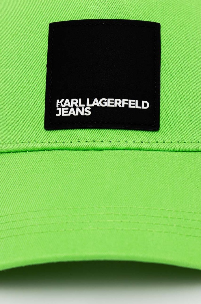 Бавовняна бейсболка Karl Lagerfeld Jeans 231J3401 зелений AA00