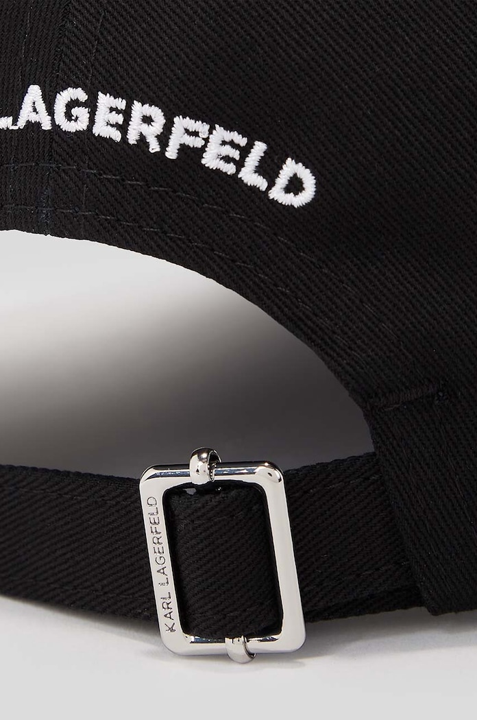Karl Lagerfeld czapka z daszkiem bawełniana 230W3401 czarny