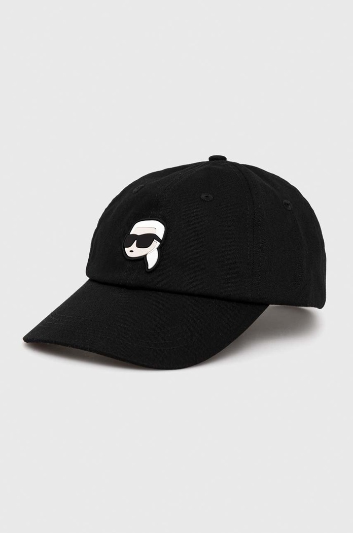 Akcesoria Karl Lagerfeld czapka z daszkiem bawełniana 230W3401 czarny