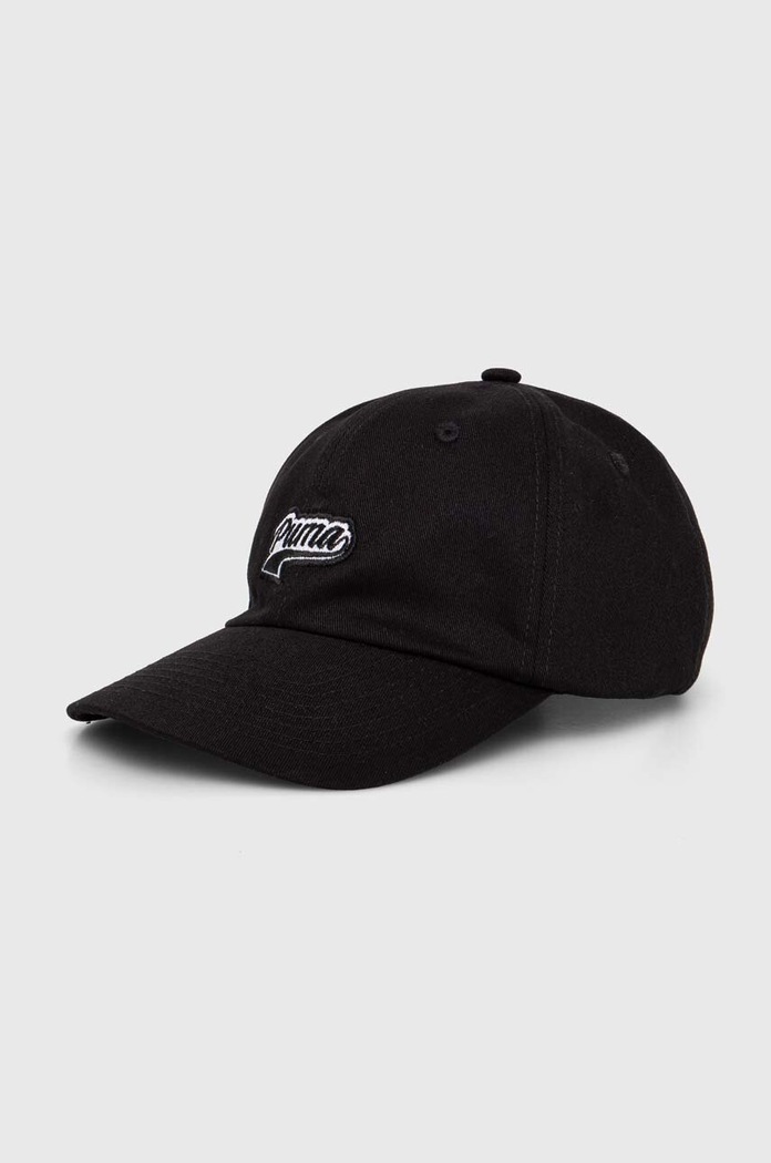 Puma pamut baseball sapka aplikációval fekete 24032