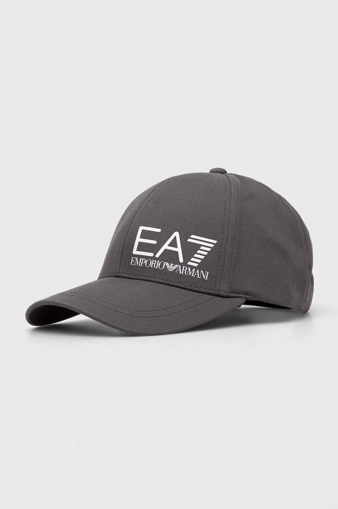 EA7 Emporio Armani pamut baseball sapka nyomtatásos szürke 247088.CC010
