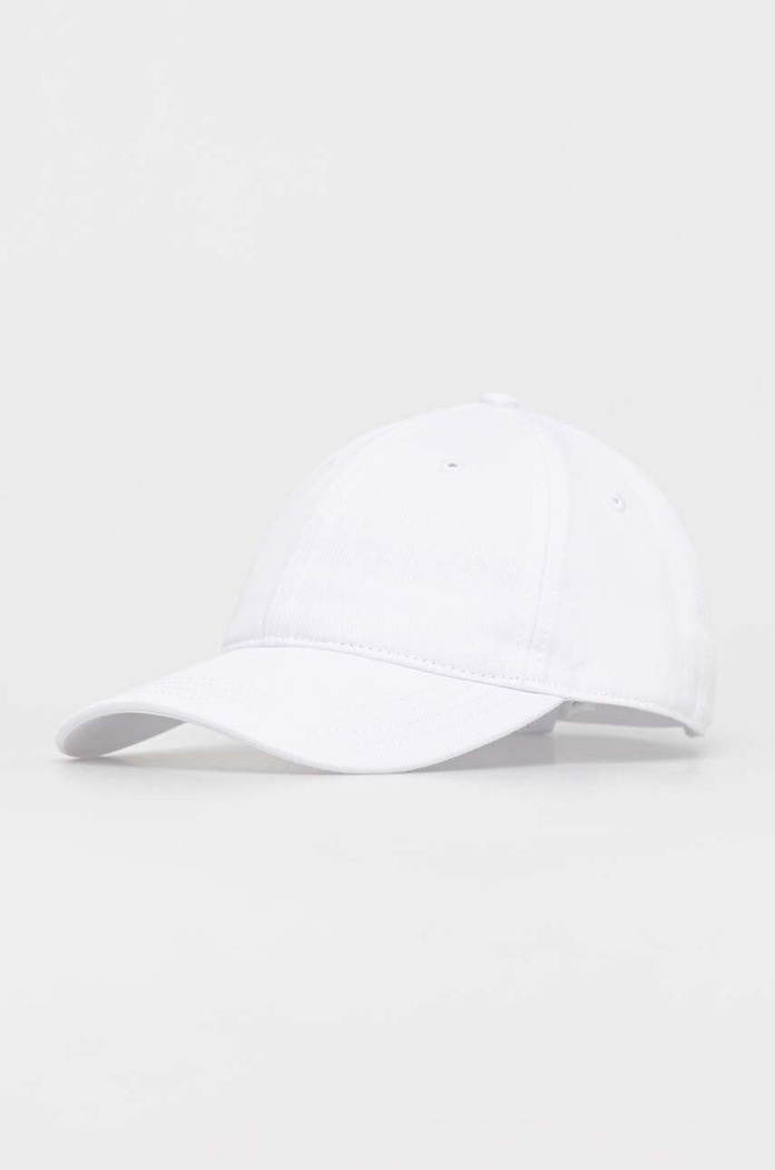 Lacoste Καπέλο μπέιζμπολ βαμβακερό απλό λευκό RK0440