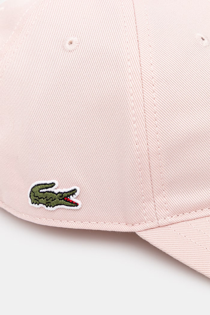 Lacoste bejzbalová čiapka bavlnená RK0440 ružová SS26