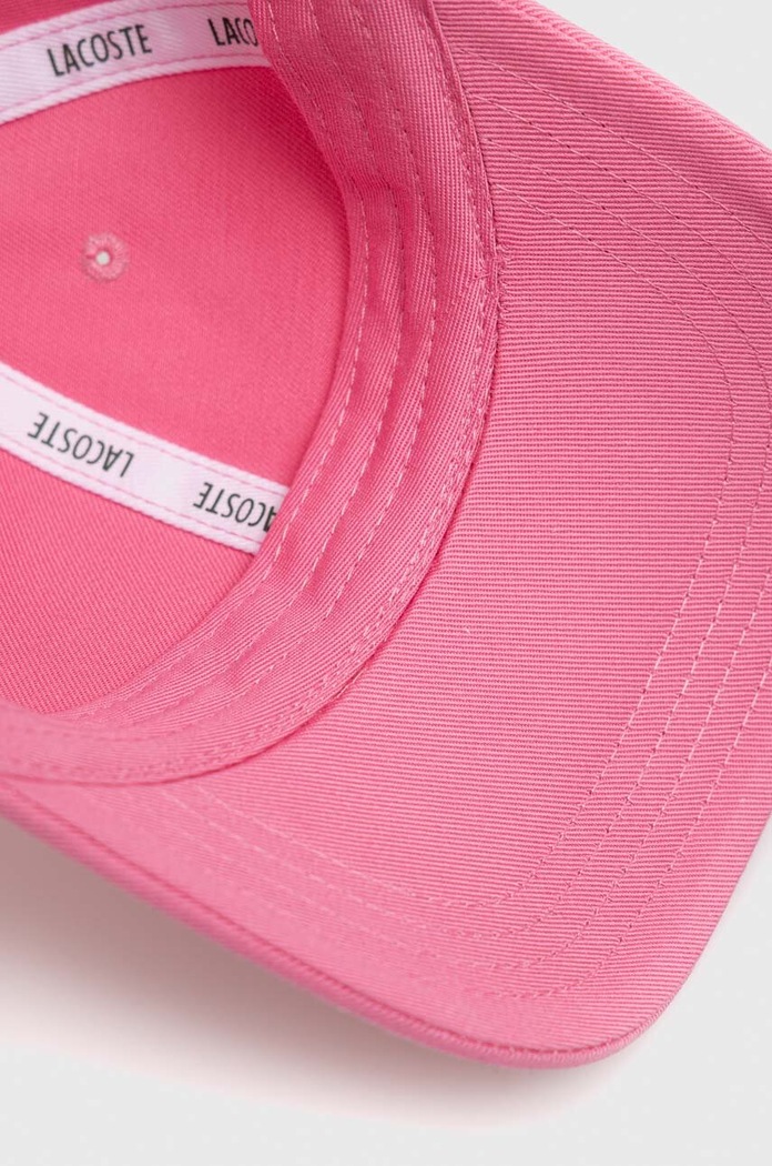 Lacoste Καπέλο μπέιζμπολ βαμβακερό ροζ RK0440