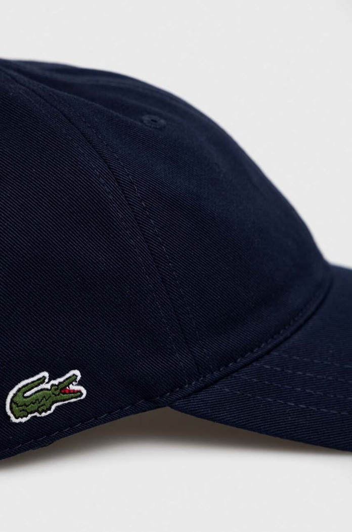 Lacoste Καπέλο μπέιζμπολ βαμβακερό RK0440 σκούρο μπλε SS26