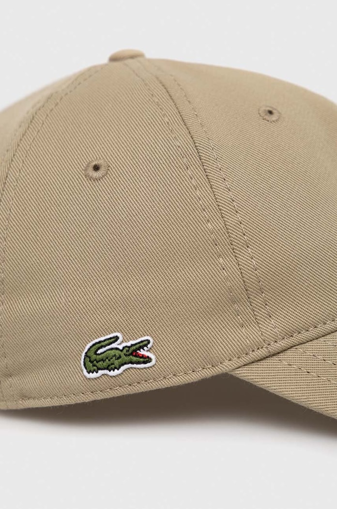 Lacoste czapka z daszkiem bawełniana RK0440 zielony SS26