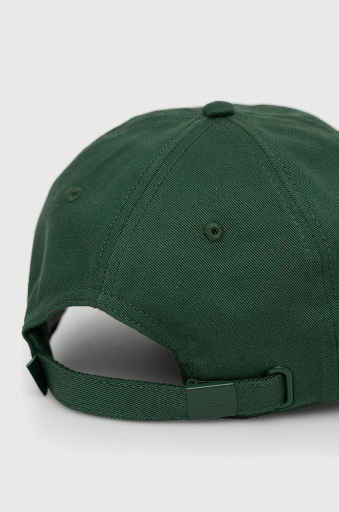 Lacoste καπέλο μπέιζμπολ βαμβακερό RK0440 πράσινο SS26