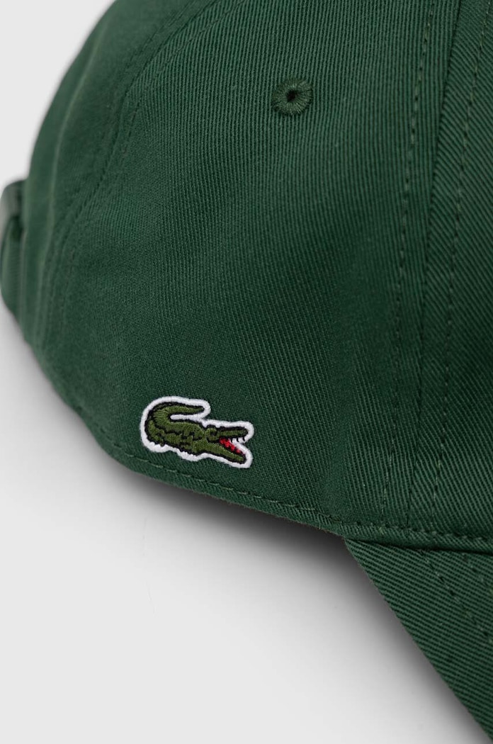 Αξεσουάρ Lacoste καπέλο μπέιζμπολ βαμβακερό RK0440 πράσινο