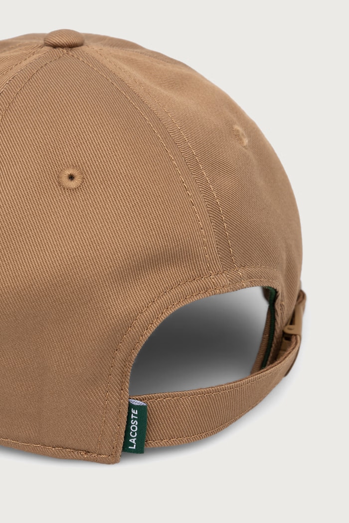 Akcesoria Lacoste Czapka bejsbolówka bawełniana RK0440 brązowy