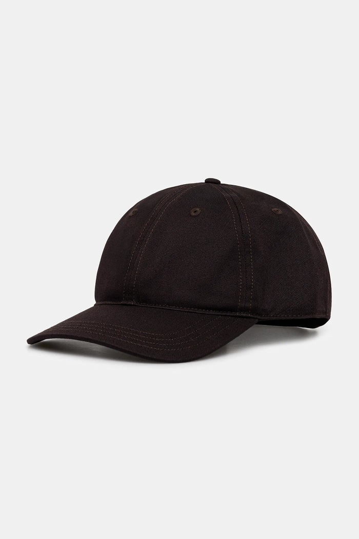 Lacoste καπέλο μπέιζμπολ βαμβακερό καφέ RK0440