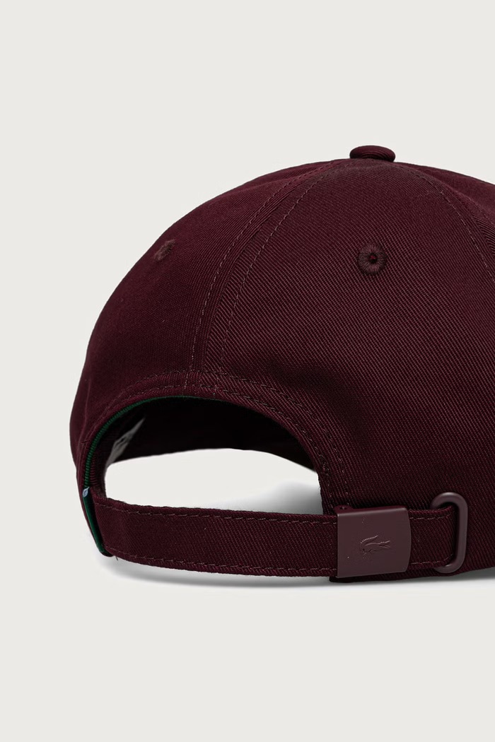 Akcesoria Lacoste Czapka bejsbolówka bawełniana RK0440 bordowy