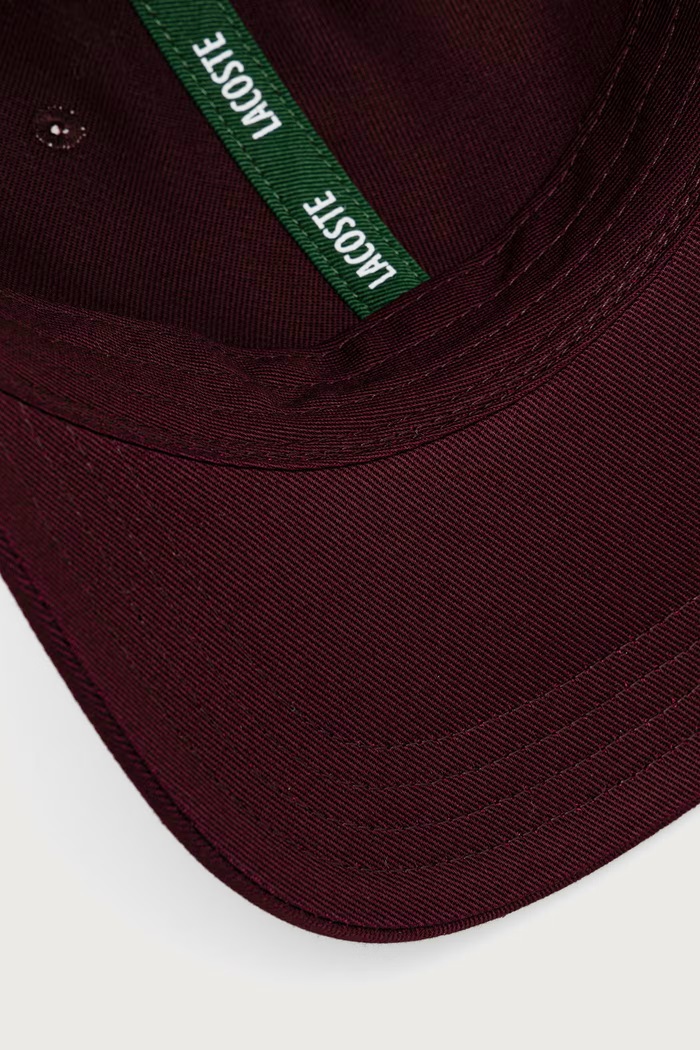 Czapka bejsbolówka bawełniana Lacoste RK0440 bordowy