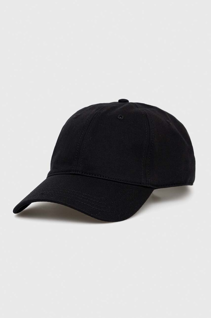Lacoste șapcă de baseball din bumbac uni negru RK0440