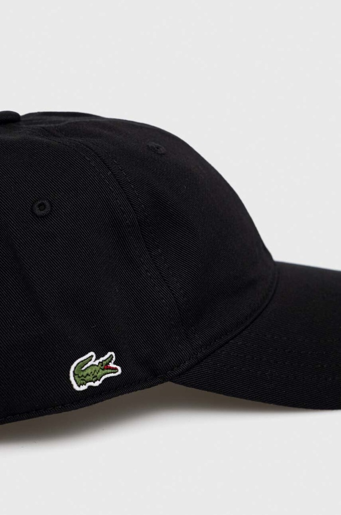 Lacoste șapcă de baseball din bumbac RK0440 negru SS26