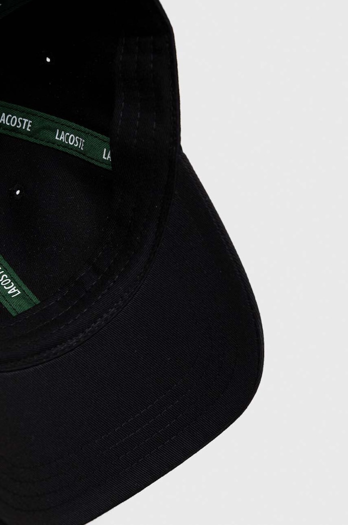Lacoste șapcă de baseball din bumbac negru RK0440