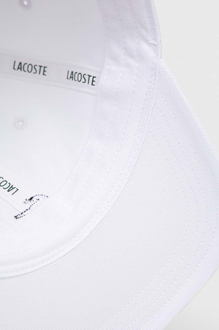 Lacoste Baseballová čepice bavlněná bílá RK0491